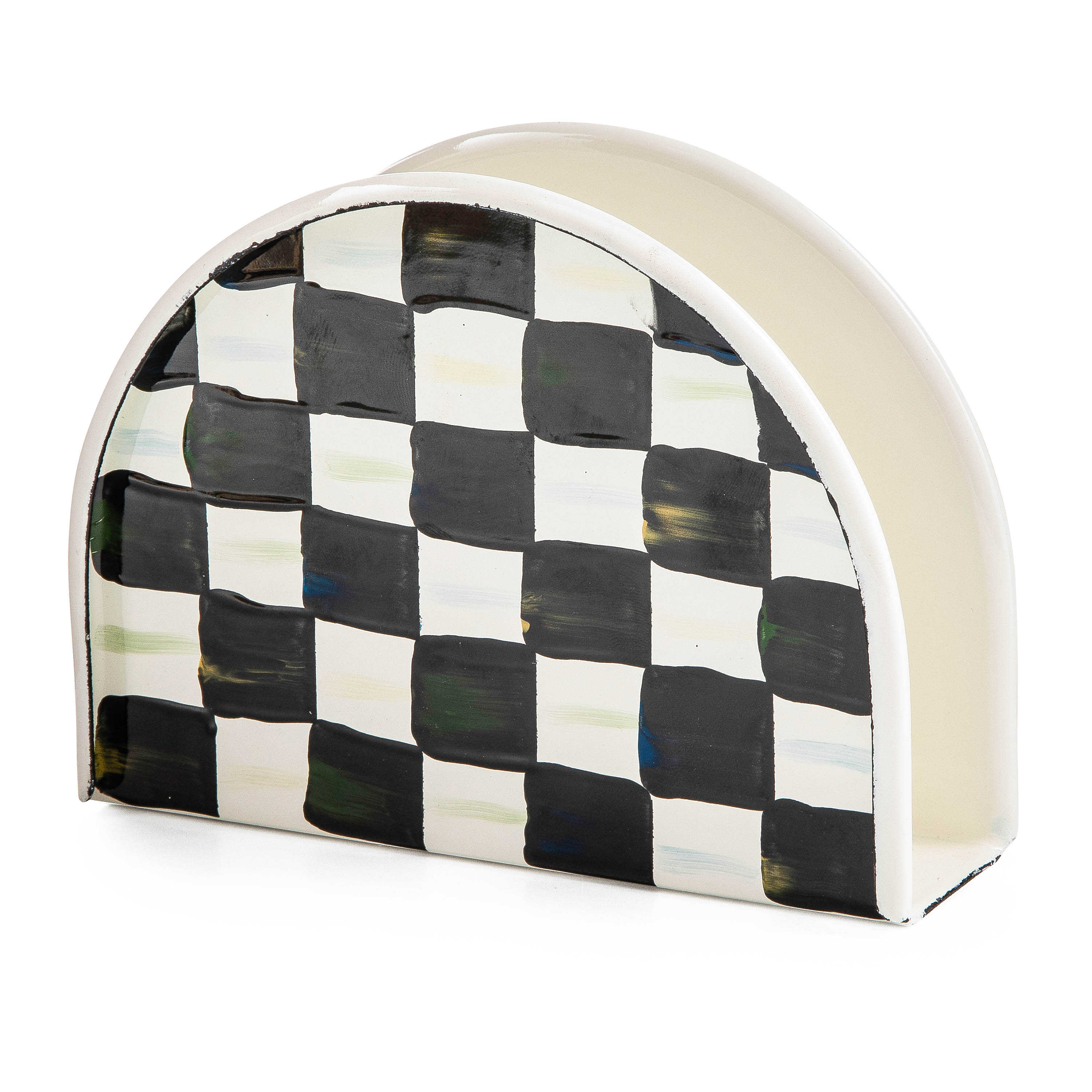 Courtly Check Enamel Napkin Holder - Image 3