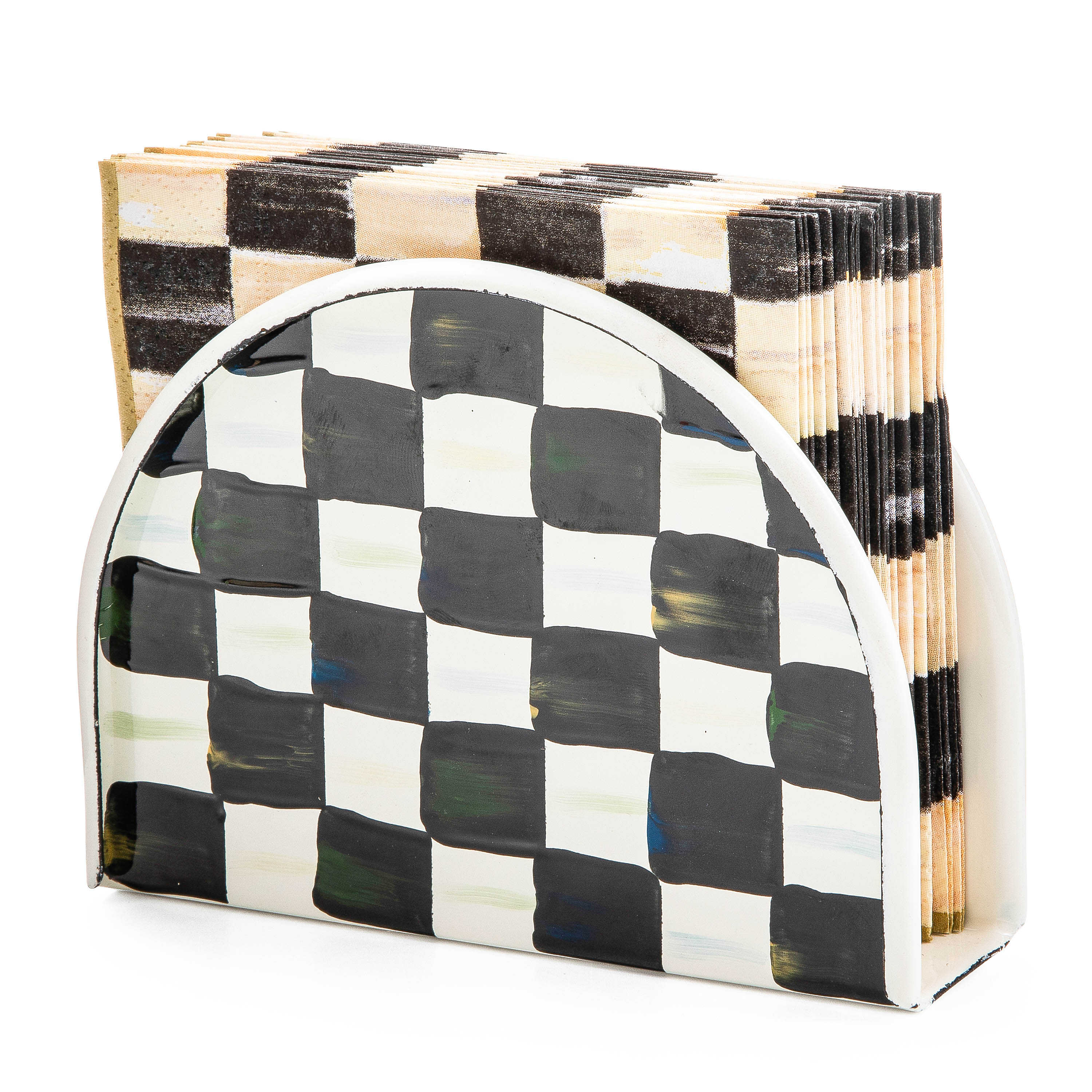 Courtly Check Enamel Napkin Holder - Image 4