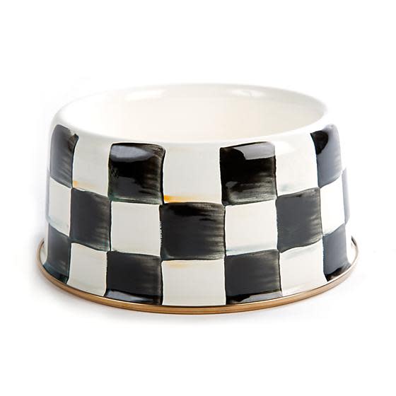 Courtly Check Enamel Pet Dish - Medium - Image 3