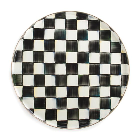 Courtly Check Enamel Round Tray - Image 3