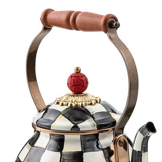 Courtly Check Enamel 2-Quart Tea Kettle - Image 6