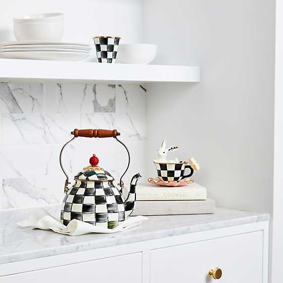 Courtly Check Enamel 2-Quart Tea Kettle - Image 7