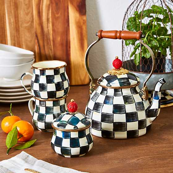 Courtly Check Enamel 2-Quart Tea Kettle - Image 8