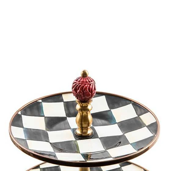 Courtly Check Enamel Three Tier Sweet Stand - Image 4