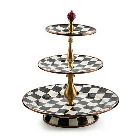 Courtly Check Enamel Three Tier Sweet Stand - Image 5