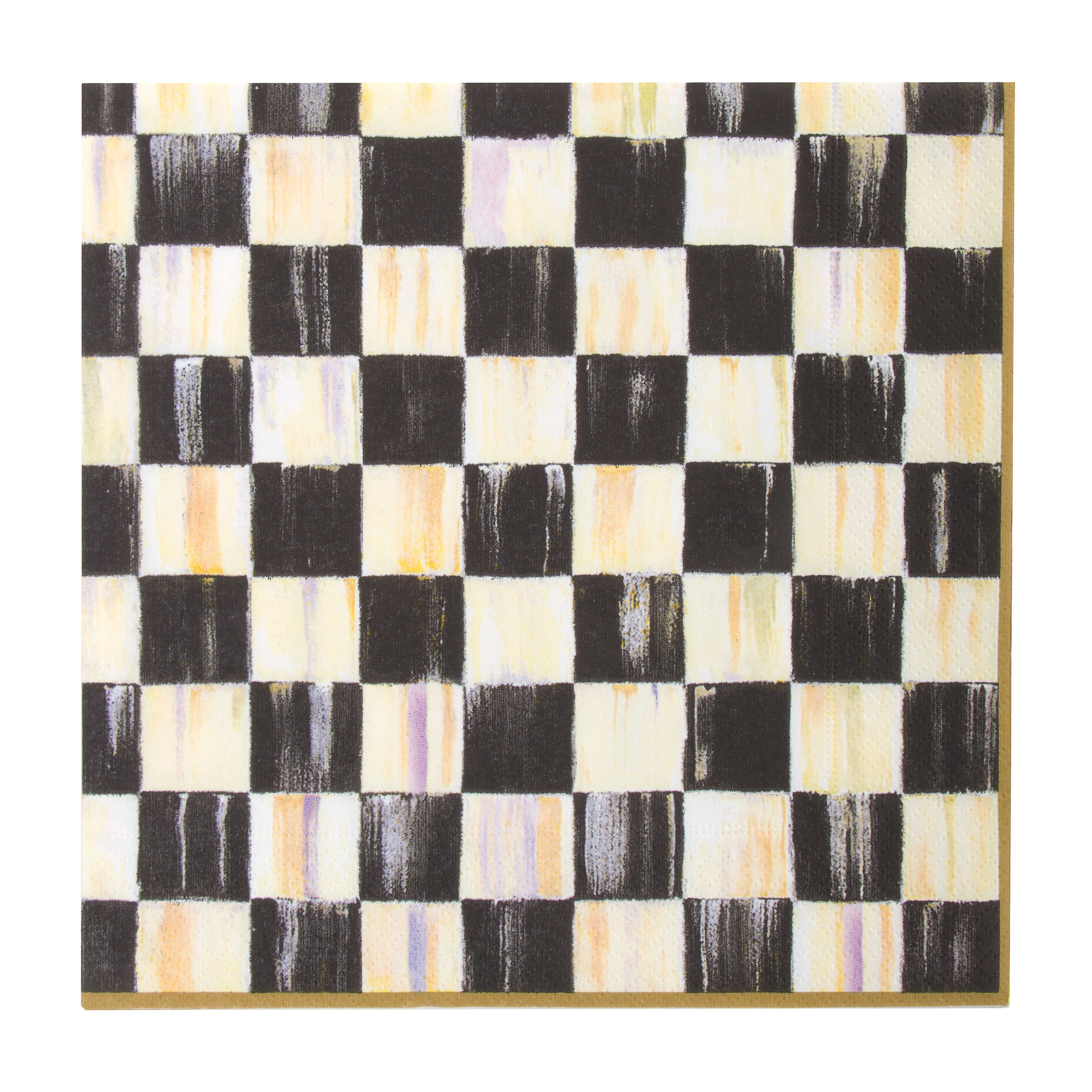 Courtly Check Paper Dinner Napkins - Gold - Image 3