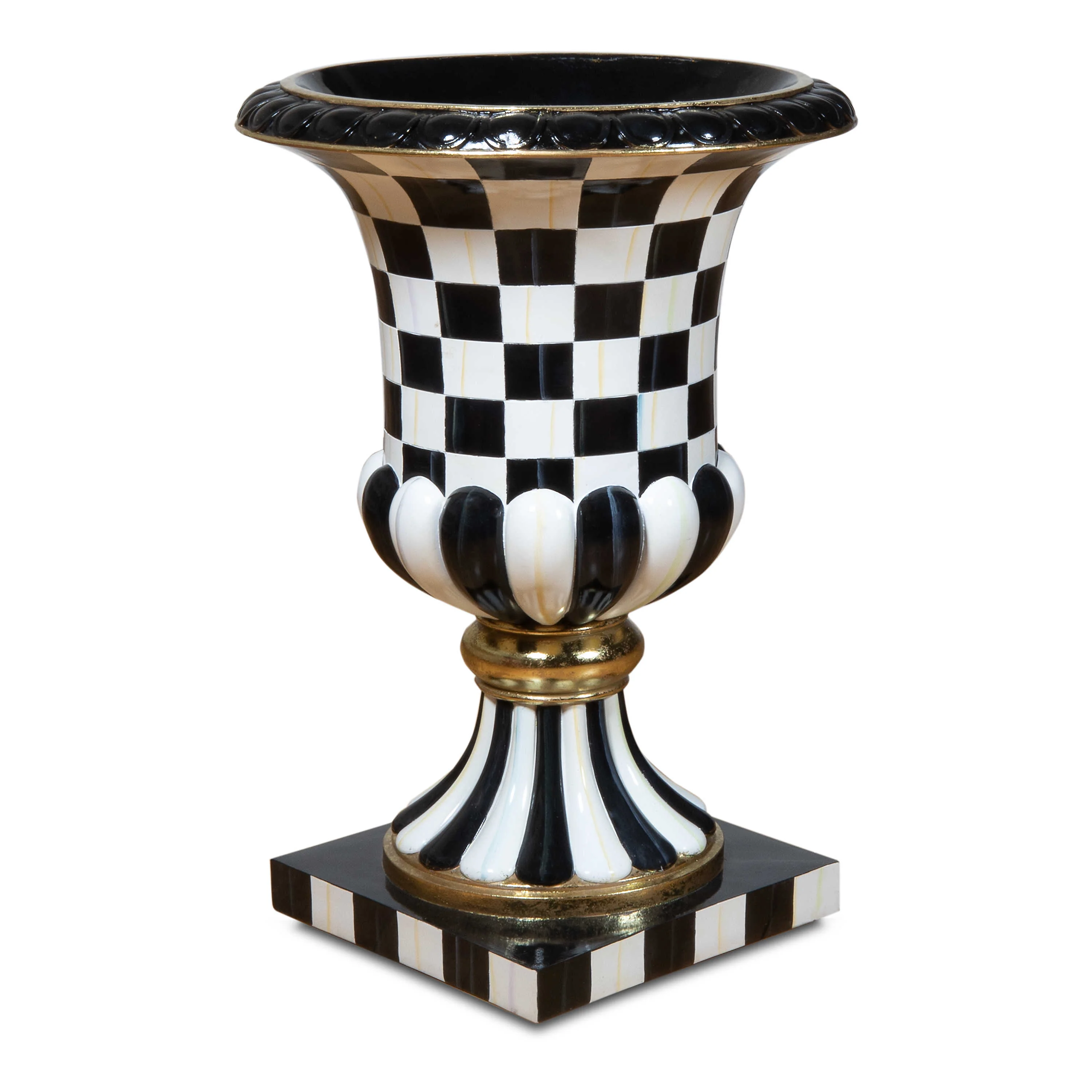 Courtly Check Pedestal Urn - Image 2