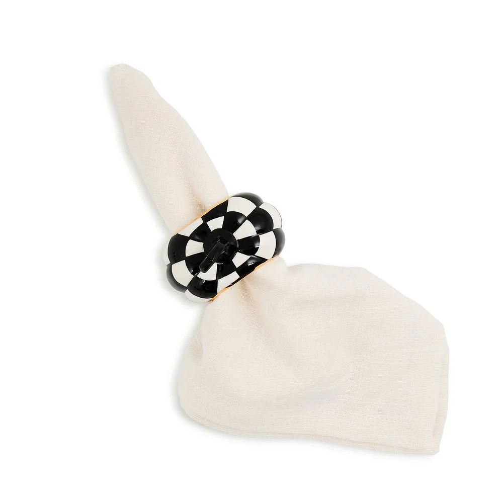 Courtly Check Pumpkin Napkin Rings - Sold Individually - Image 4