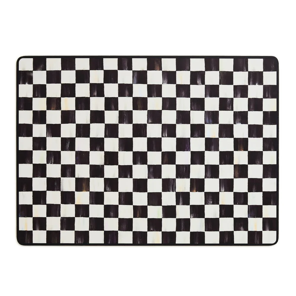 Courtly Checked Cork Back Placemat - Sold as Set - Image 2