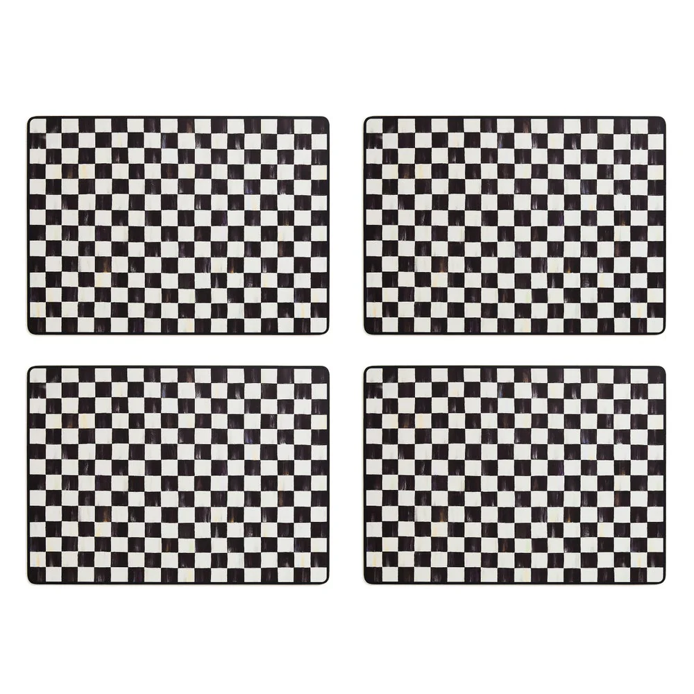 Courtly Checked Cork Back Placemat - Sold as Set - Image 4