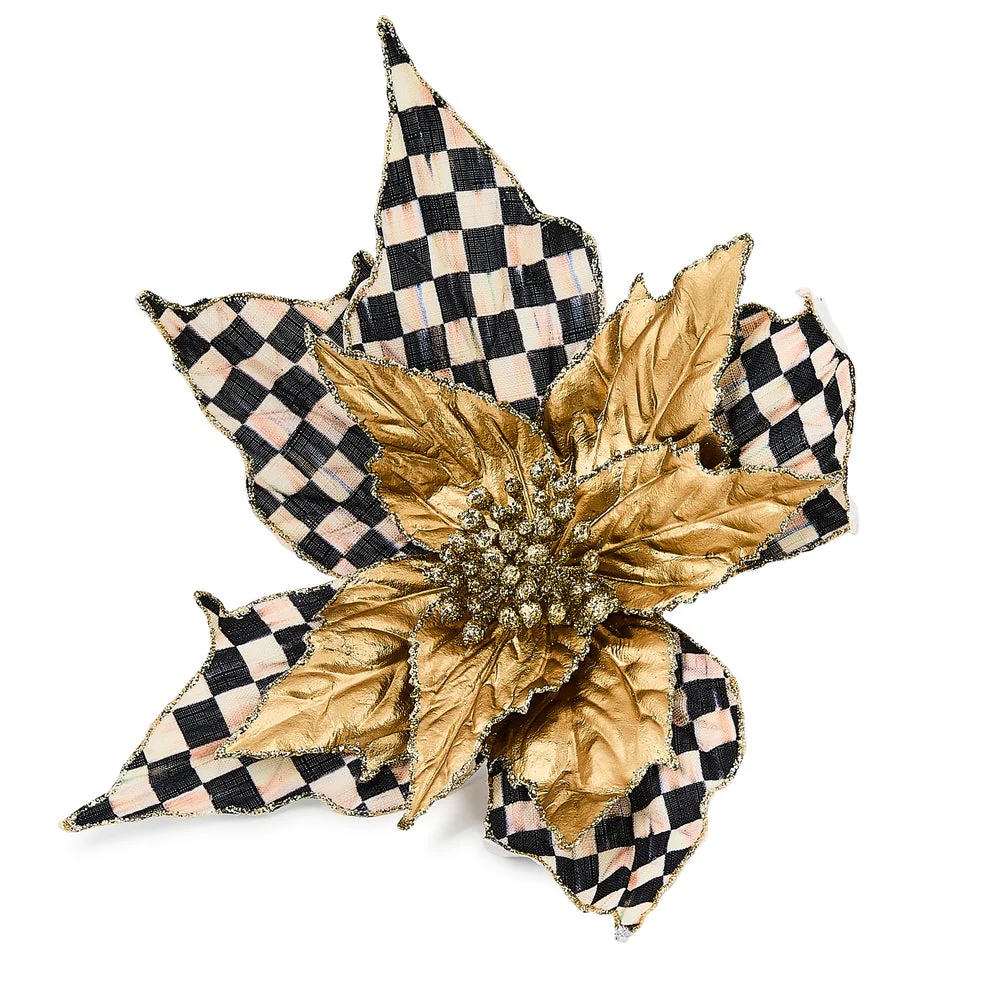 Courtly Noel Poinsettia Clip