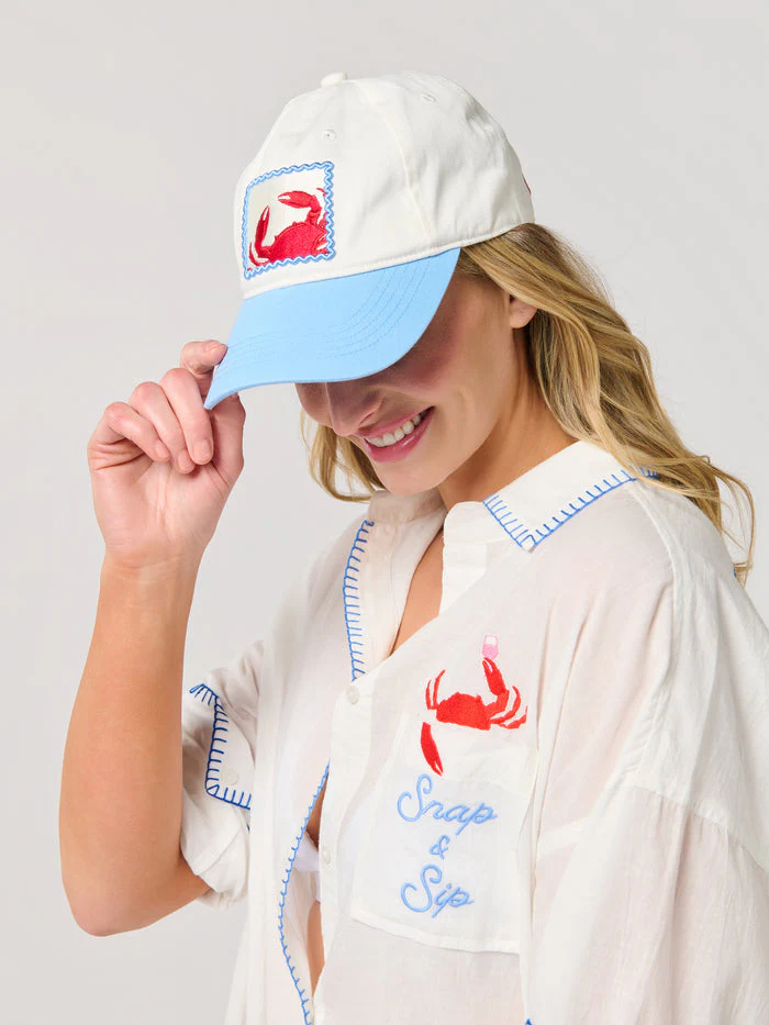 Crab Ball Cap White - Image 3