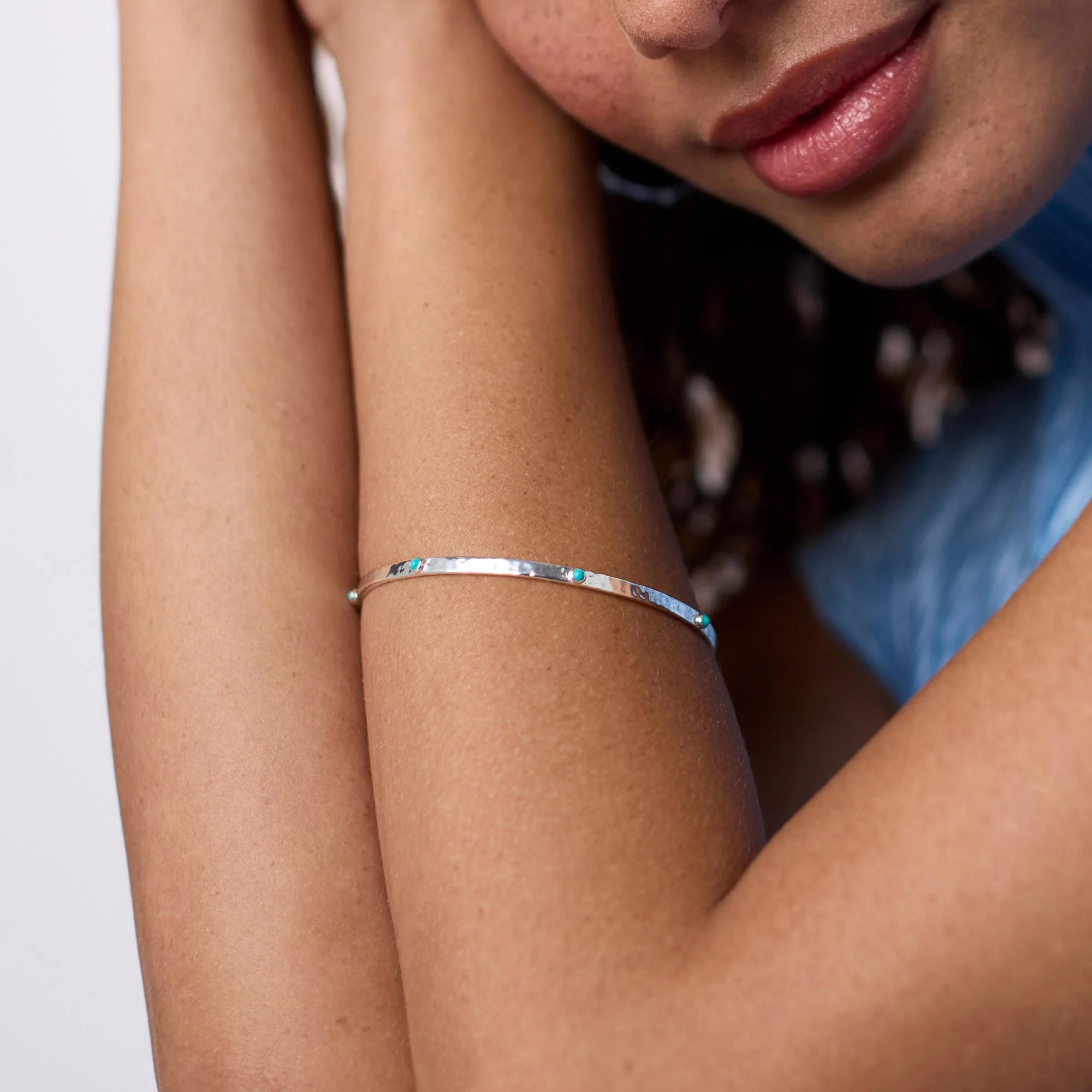 Crescent Stone Bangle - Image 15