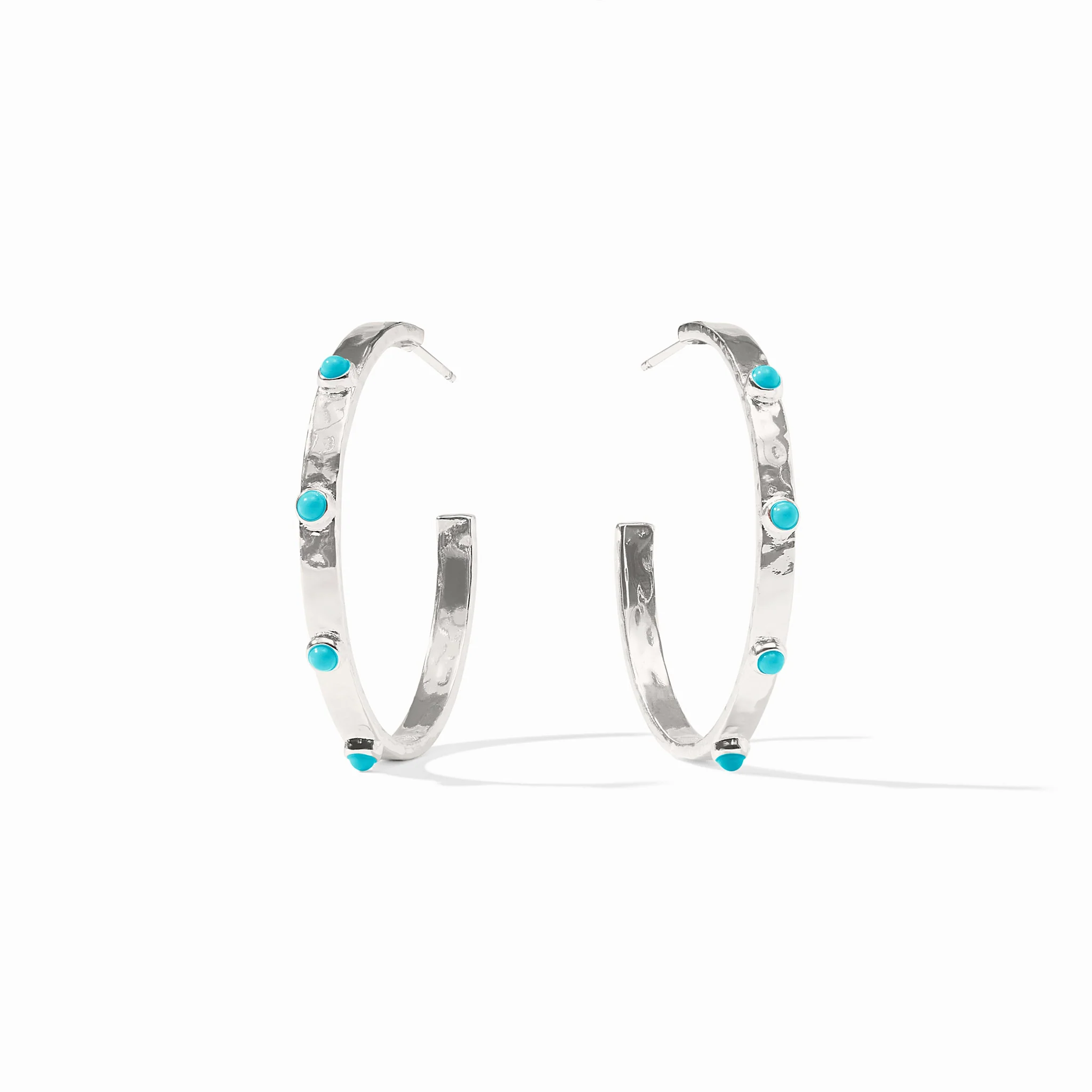 Crescent Stone Hoop