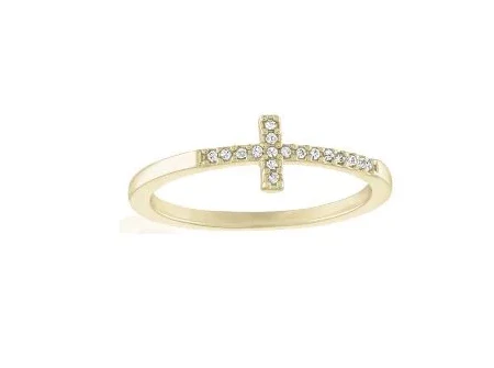 Cross Gold Layers Ring - Image 6