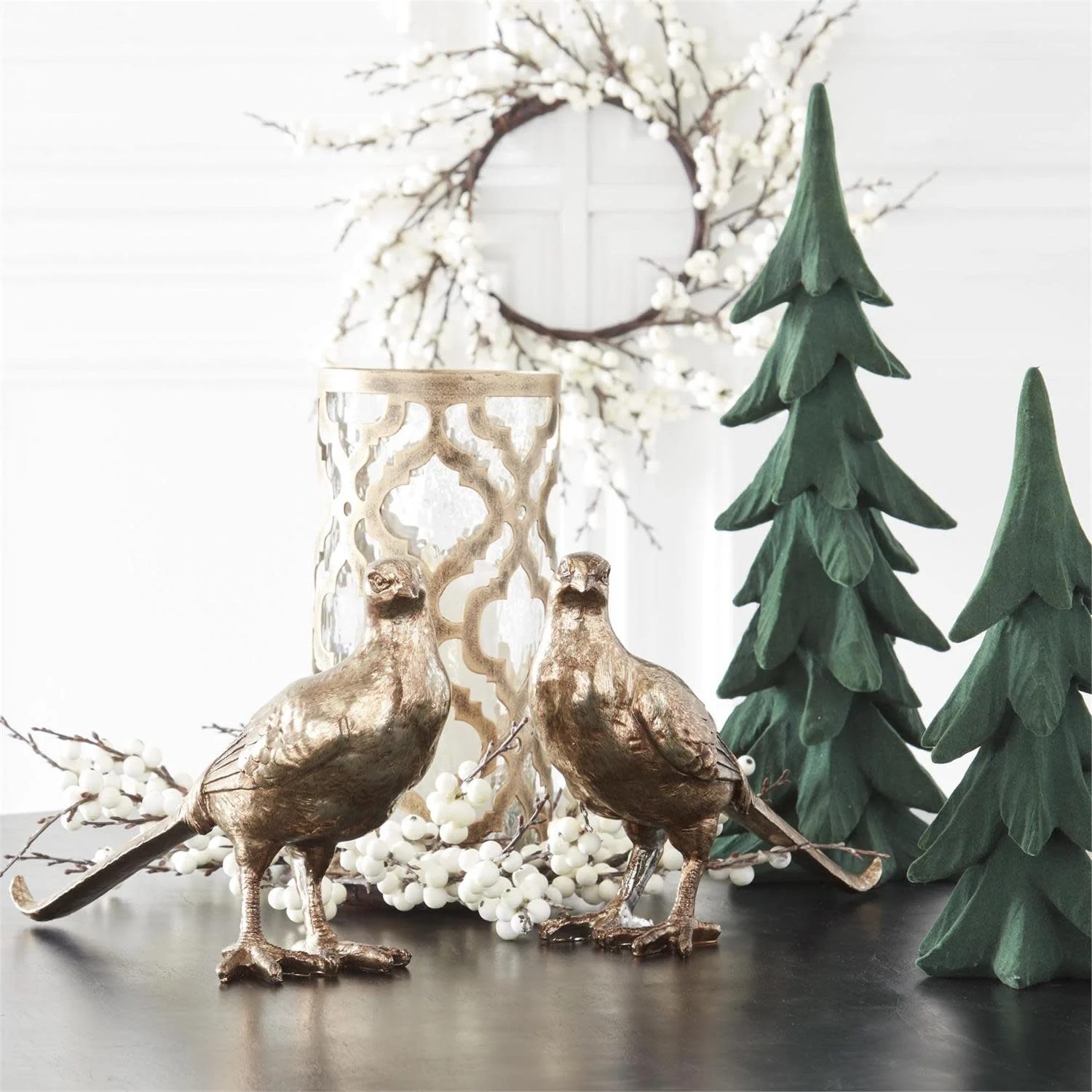Dark Green Velvet Christmas Trees - Image 2