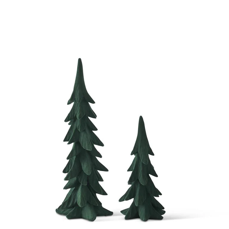 Dark Green Velvet Christmas Trees - Image 3