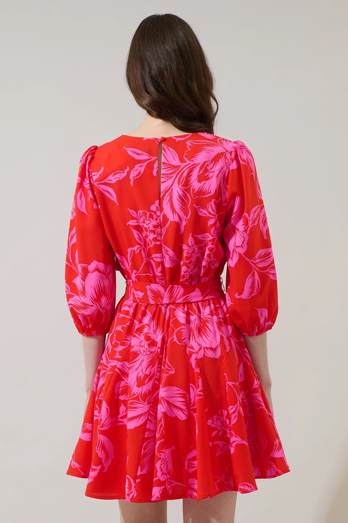 Darline Floral Collins Godet Mini Dress - Image 3