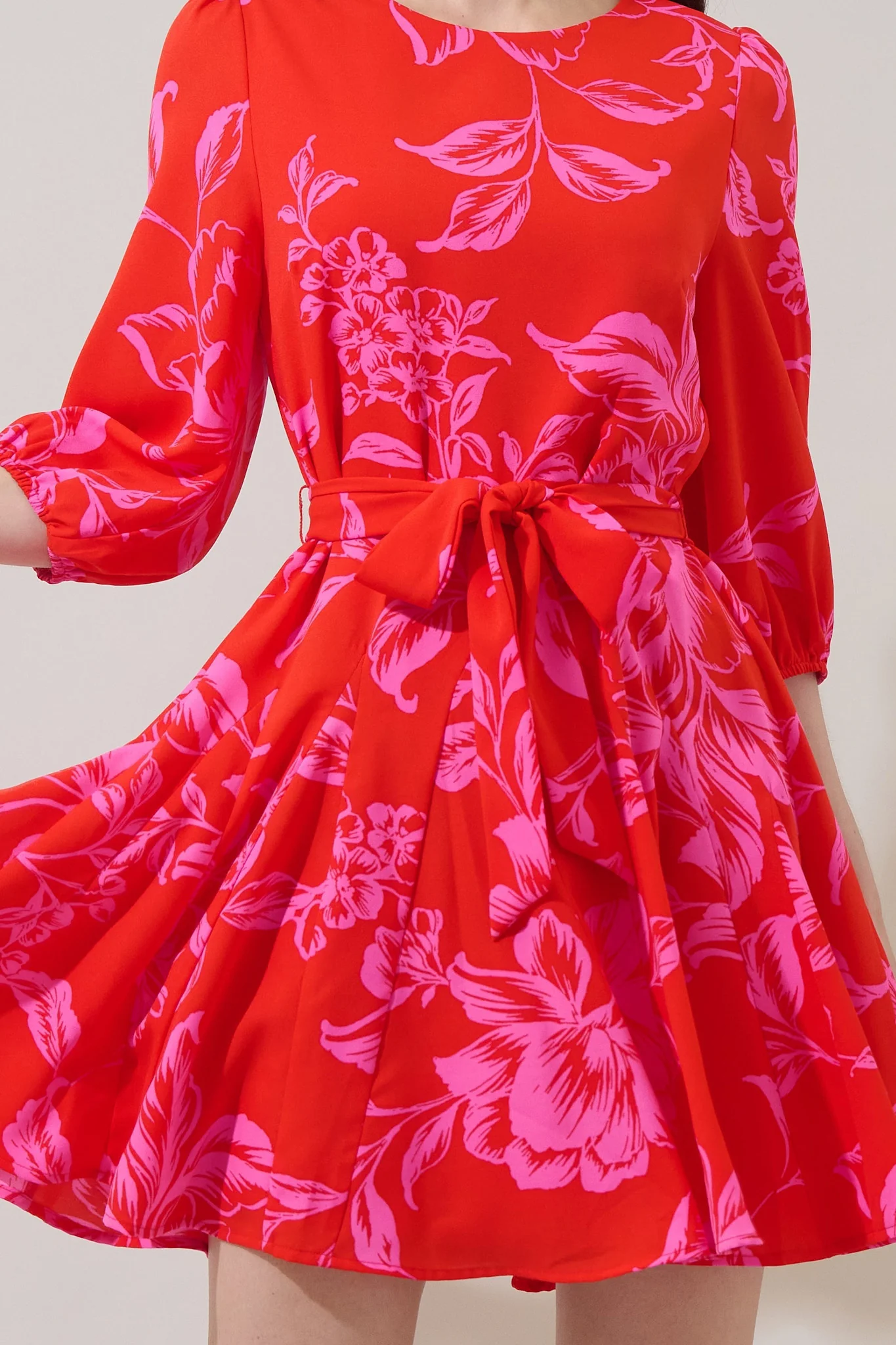 Darline Floral Collins Godet Mini Dress - Image 4