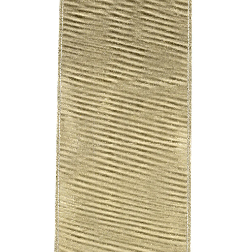 Diagonal Dupioni Deluxe Metallic Backed Wired Edge Ribbon - Image 3