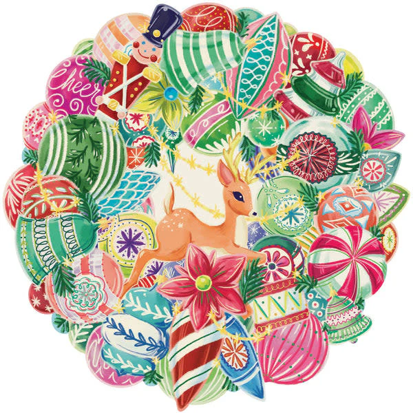 Die-Cut Yuletide Treasure Wreath Placemat