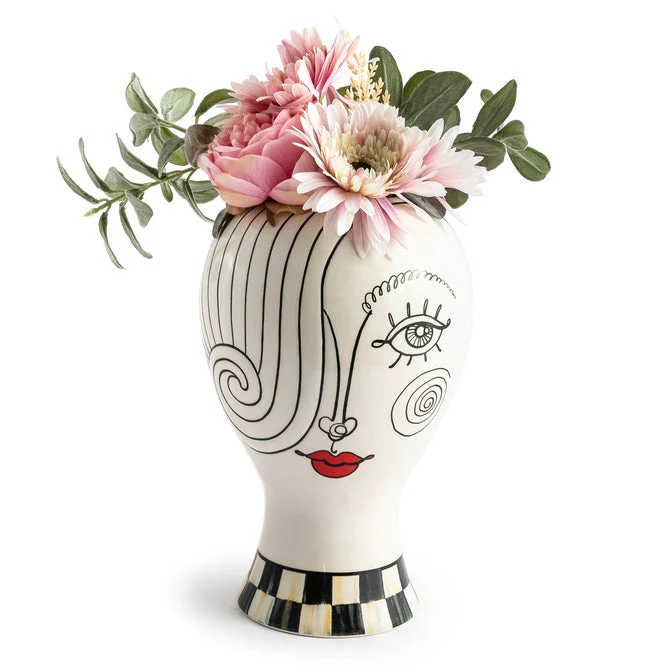 Doodles Lady Head Vase - Image 2