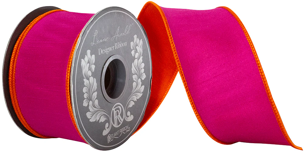 Dupioni Reversal Two Color Deluxe Backed Wired Edge Ribbon