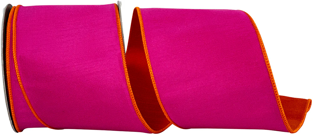 Dupioni Reversal Two Color Deluxe Backed Wired Edge Ribbon - Image 4