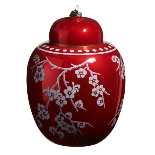 EC 8" Floral Ginger Jar Ornament - Sold Individually - Image 3