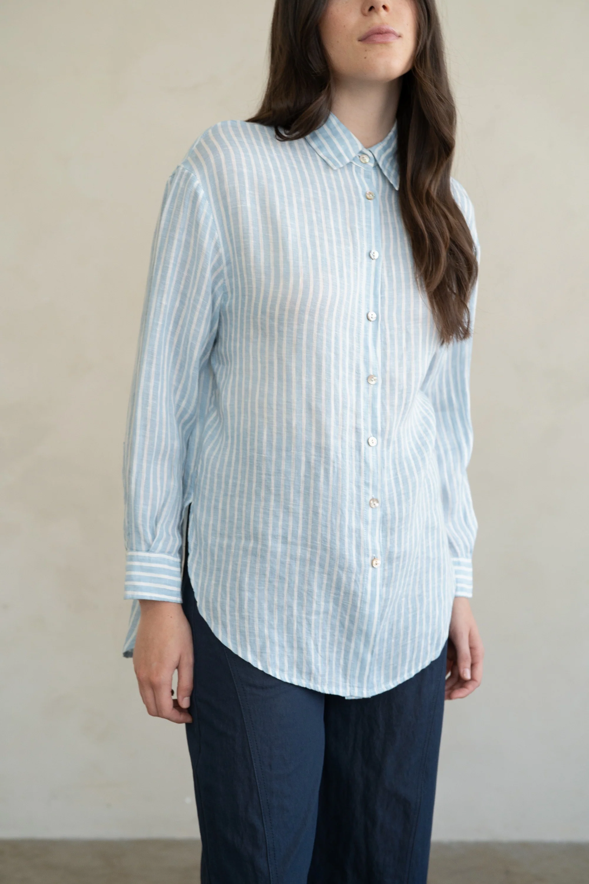 Eliana Striped Linen Essential Shirt - Image 5
