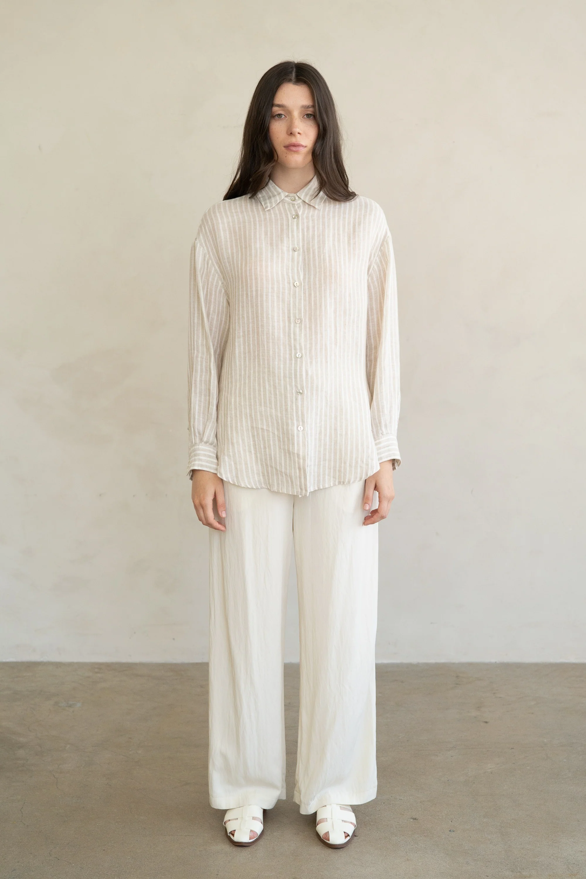 Eliana Striped Linen Essential Shirt - Image 6