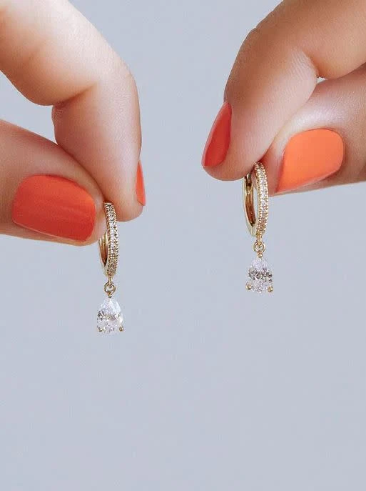 Elise Delicate Huggie Hoops - Image 2