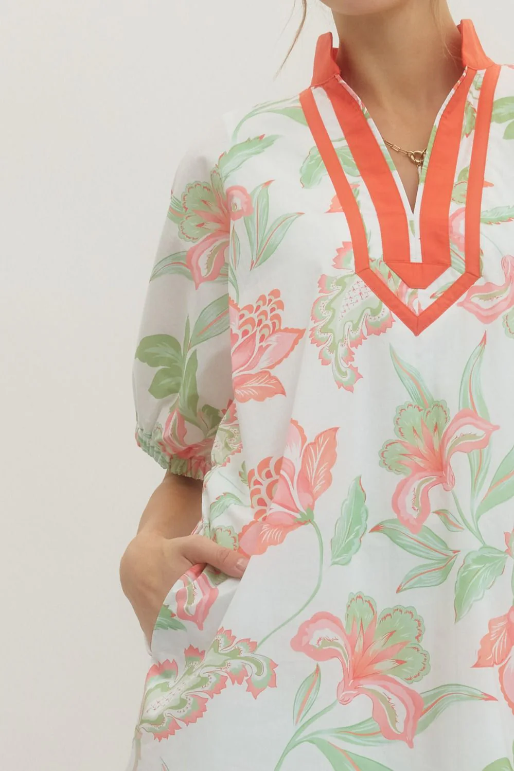 Ella Floral Print Puff Sleeve Mini Dress - Image 4