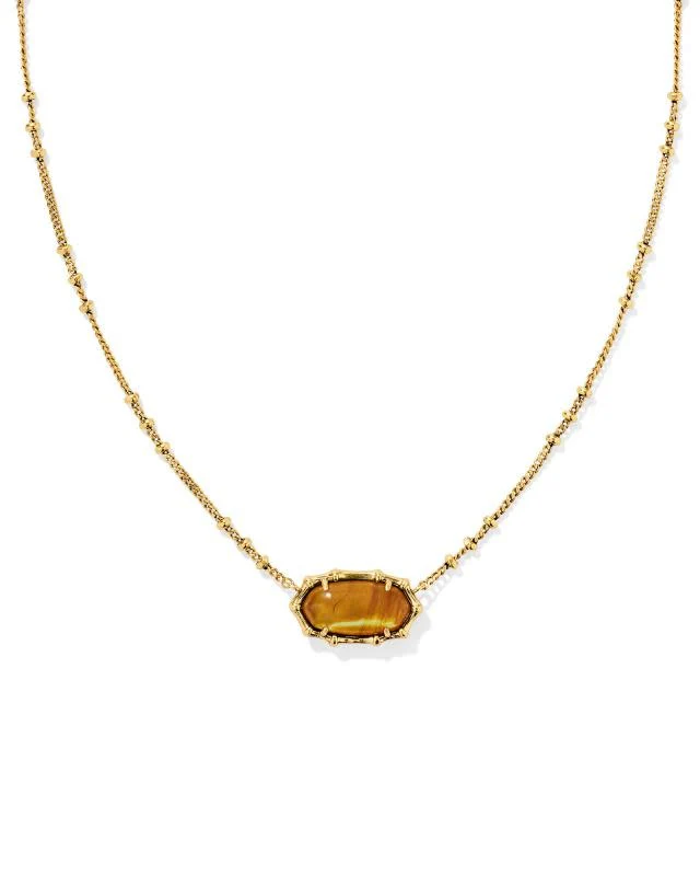Elle Bamboo Frame Short Pendant Necklace - Image 2