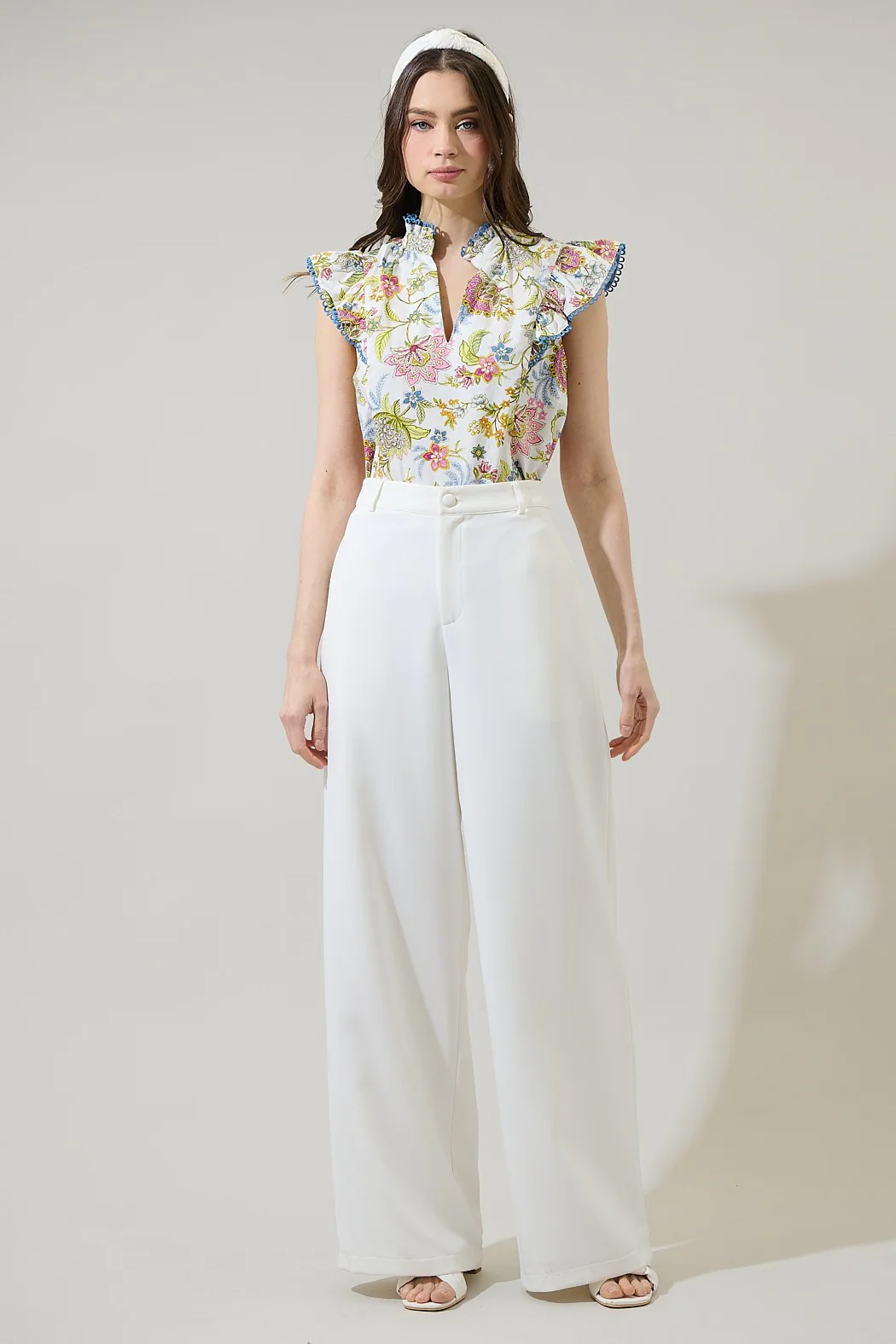 Elsa Pany Floral Rayen Ruffle Top - Image 6