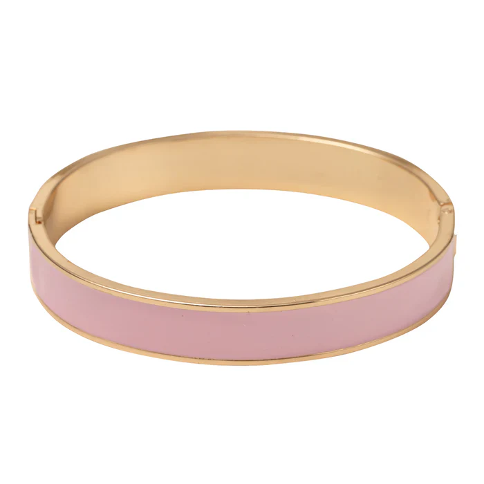 Enamel Gold Hinged Bangle Bracelet - Image 5