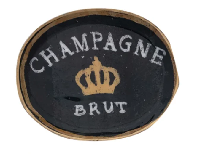 Enameled Metal Tray with Gold Edge - Image 4