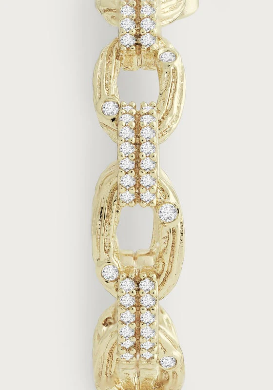 Enchanted Forest Chain Hoop Earrings - Image 3