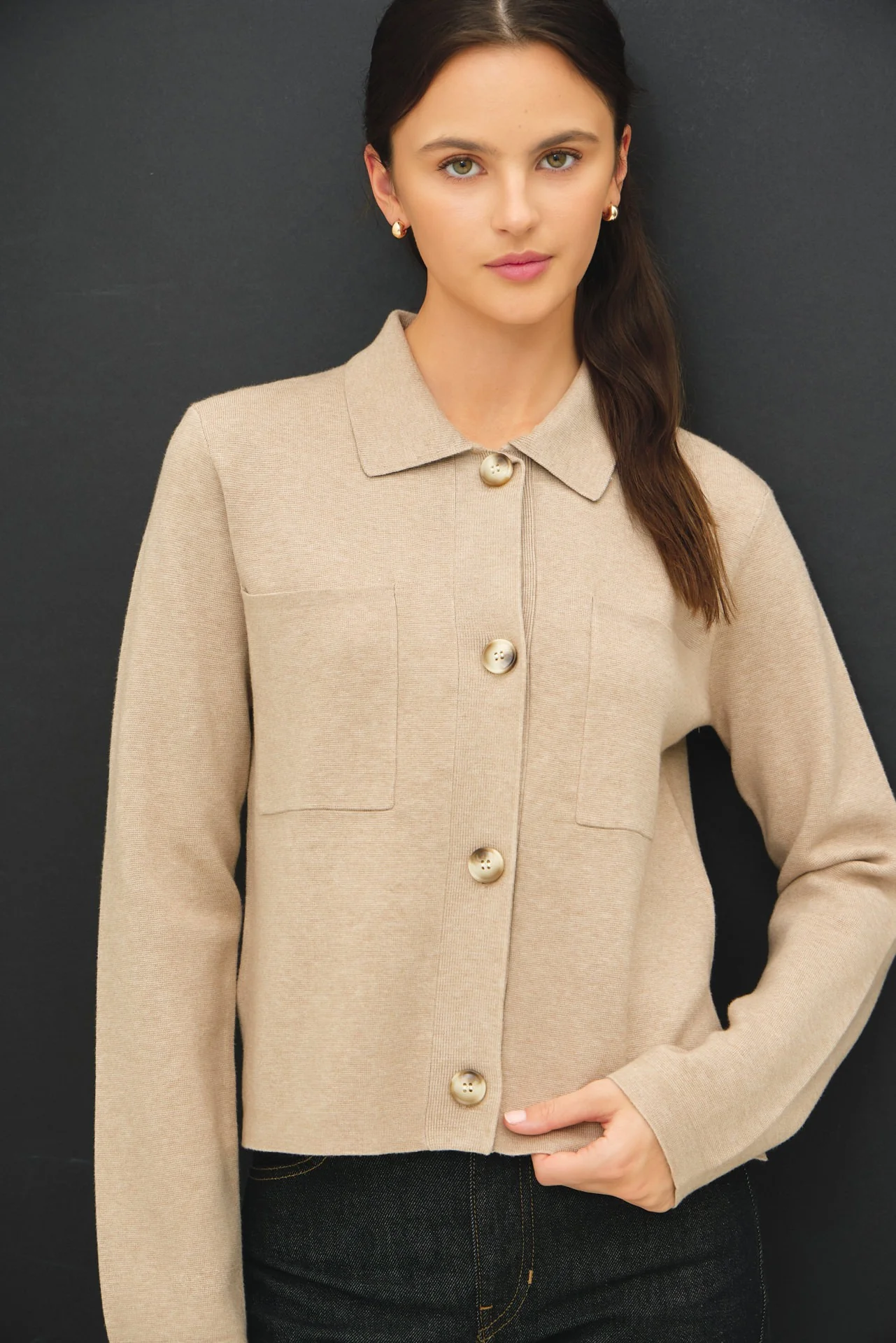 Eunice Cropped Knit Jacket - Image 11