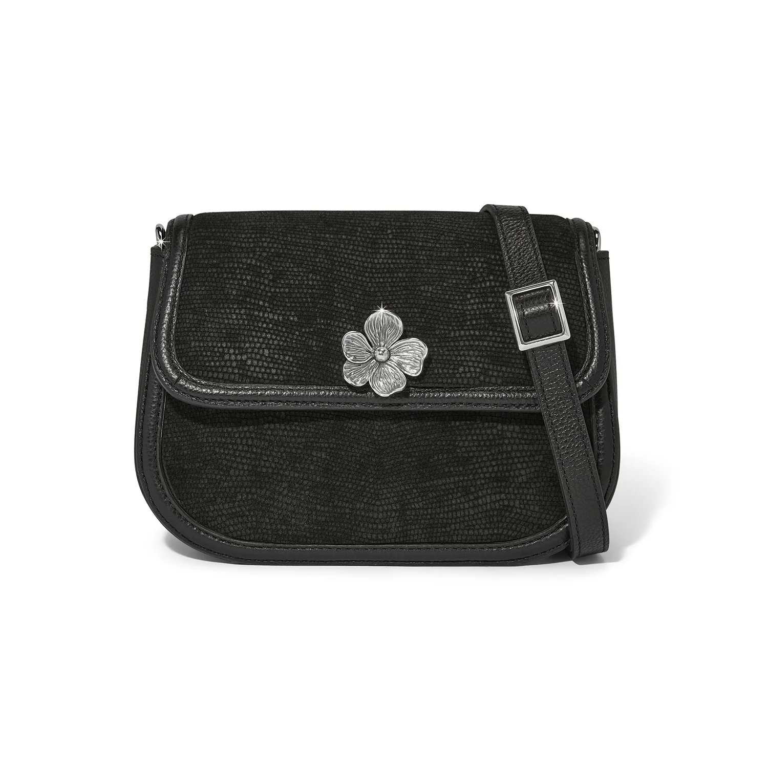 Everbloom Noir Arlo Flap Cross Body Bag