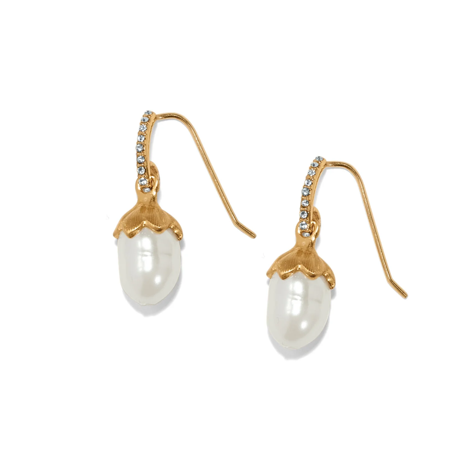 Everbloom Pearl Drop Earrings Gold-Pearl