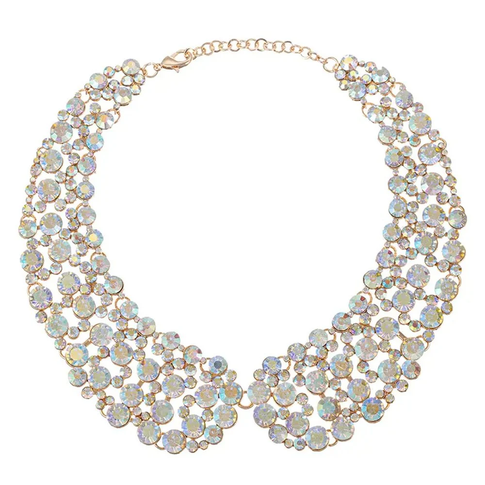 Exaggerated Sparkling Luxury Rhinestone Collarbone Chain High-end Necklace - Image 3