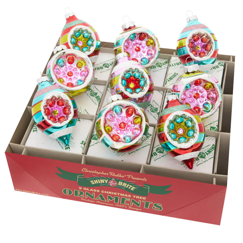 Festive Fete 9 Count 2.5" Decorated Rounds & Reflector Tulips