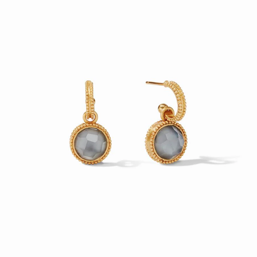 Fleur-de-Lis Hoop & Charm Earring - Image 15
