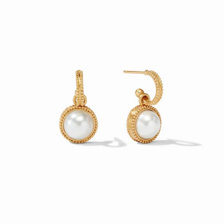 Fleur-de-Lis Hoop & Charm Earring - Image 26