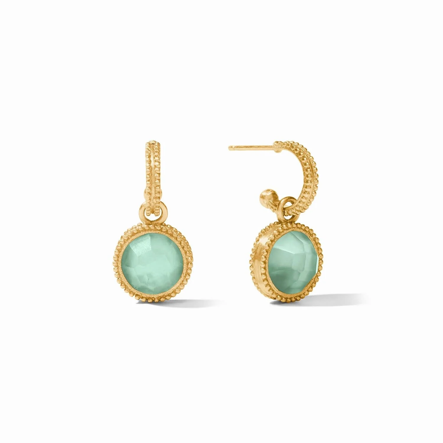 Fleur-de-Lis Hoop & Charm Earring - Image 5