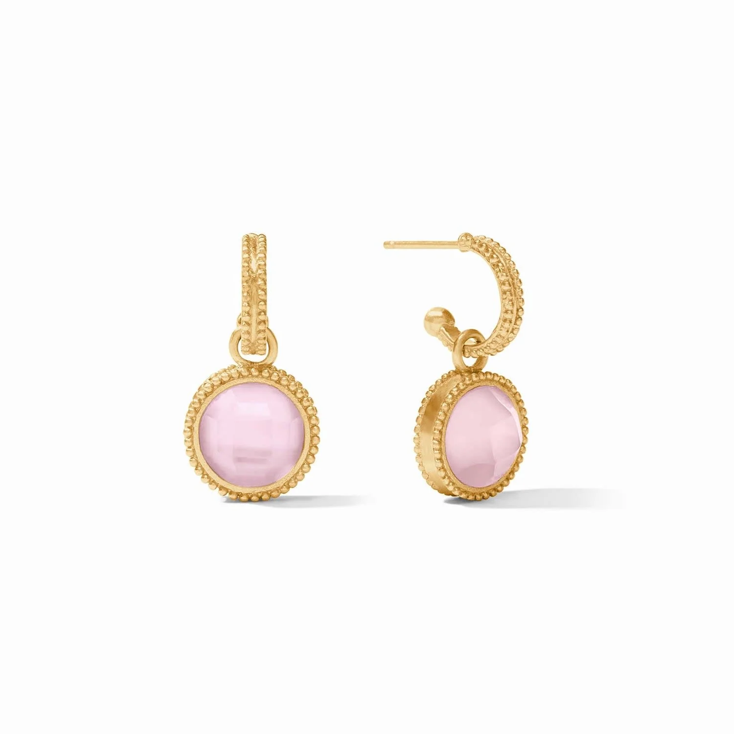 Fleur-de-Lis Hoop & Charm Earring - Image 7