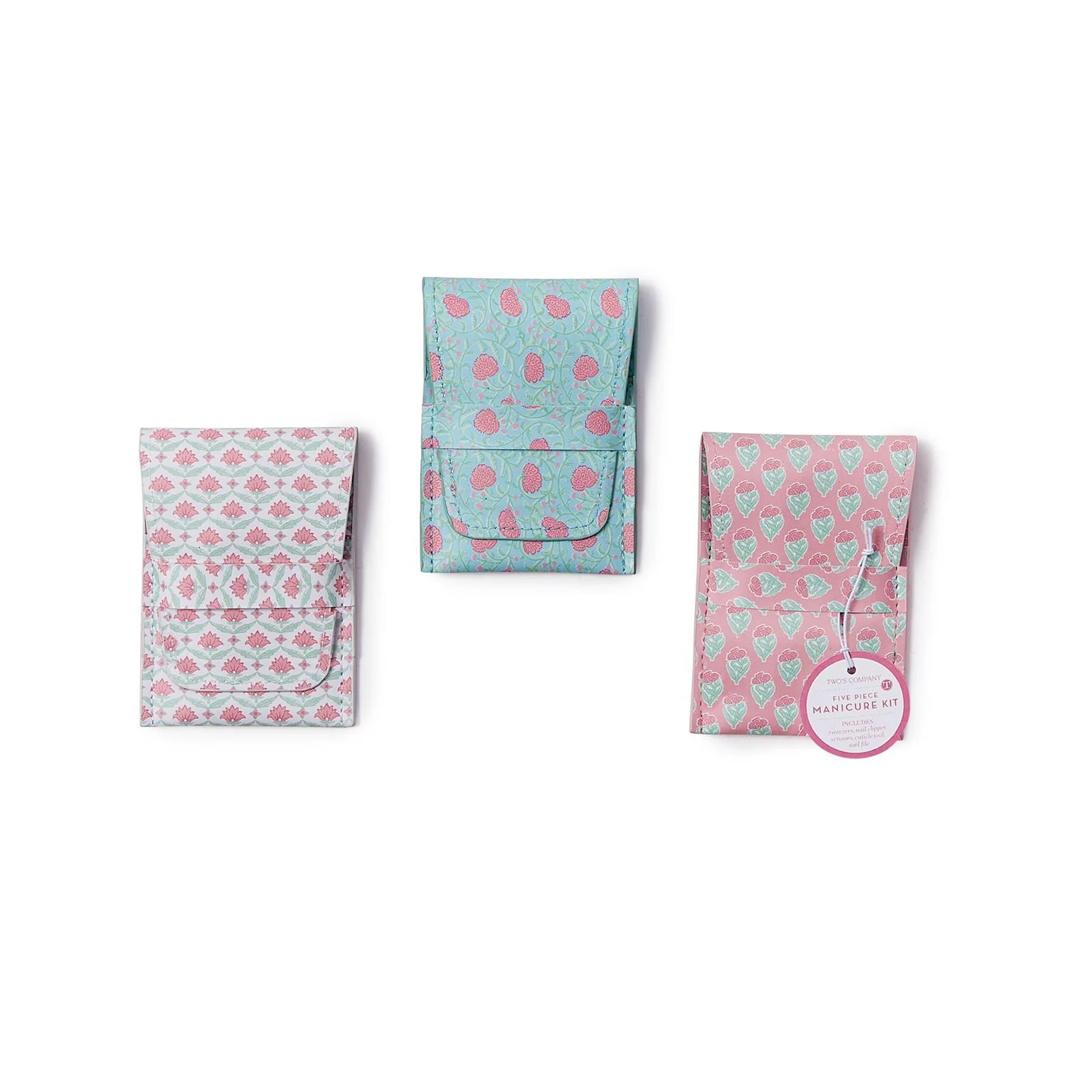 Floral Block Print Manicure Kit