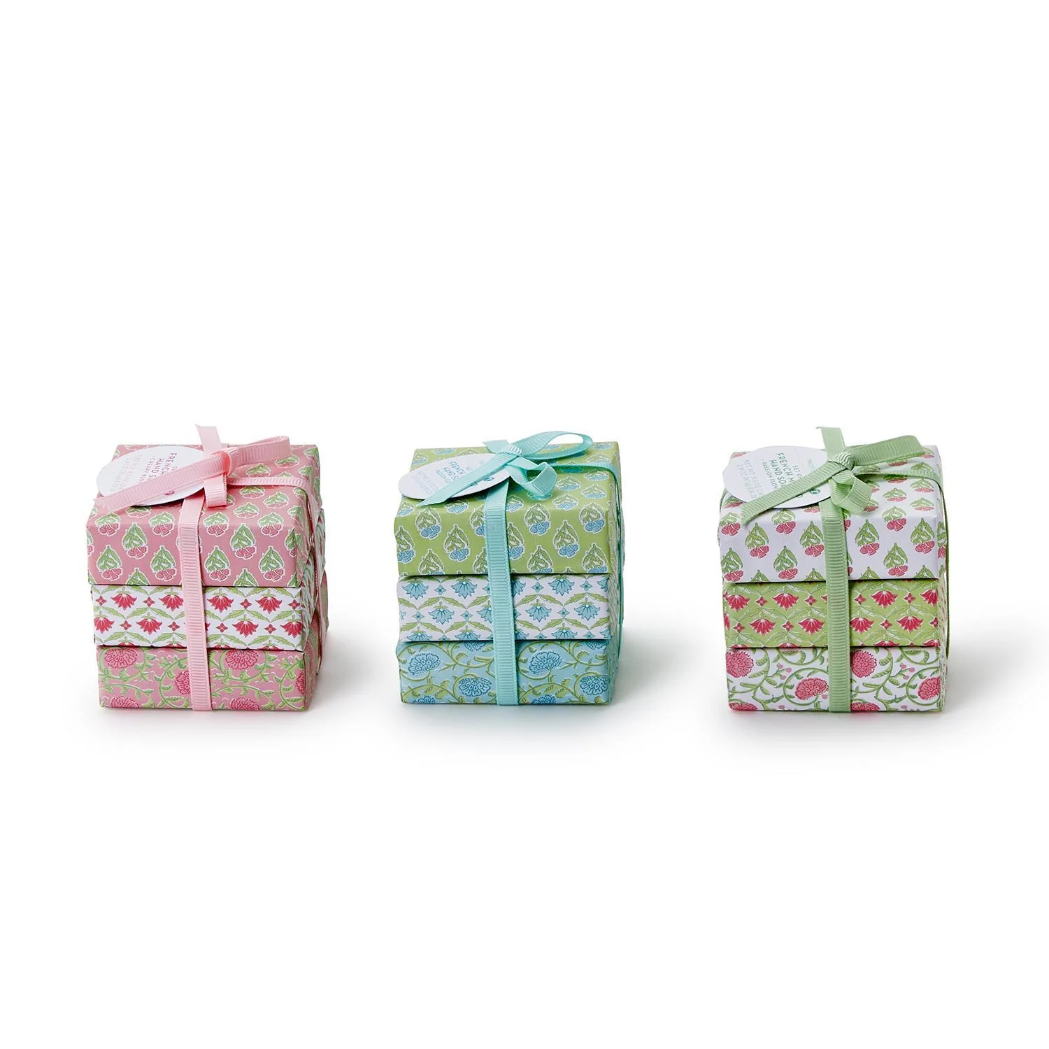 Floral Block Print Wrapped Soap - Image 2