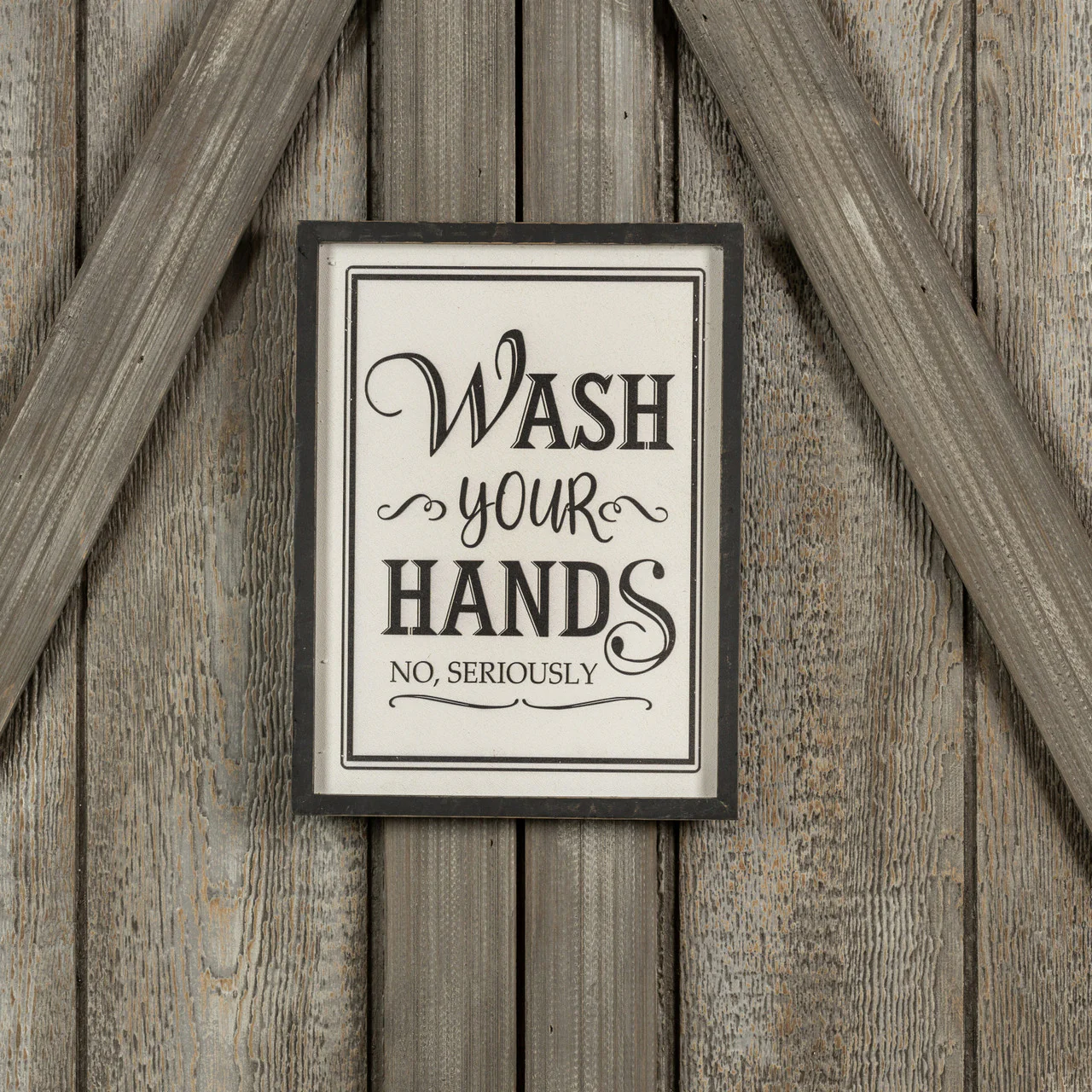 Framed Wash Your Hands Sign - Image 4